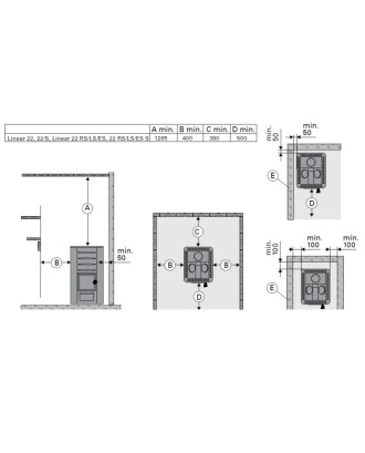 Stufa a legna per sauna HARVIA LINEAR 22 BimSchV2 STUFE A LEGNA PER SAUNA