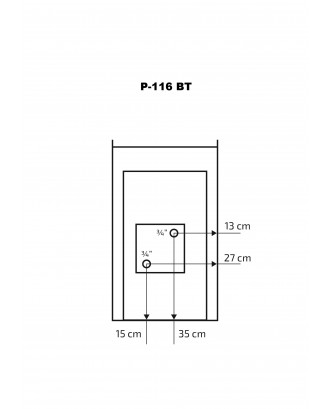 Stufa per sauna – SKAMET P-116BTGL Scaldabagno - indietro STUFE A LEGNA PER SAUNA