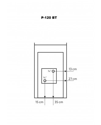 Stufa per sauna – Scaldabagno SKAMET P-120BTGL - indietro STUFE A LEGNA PER SAUNA