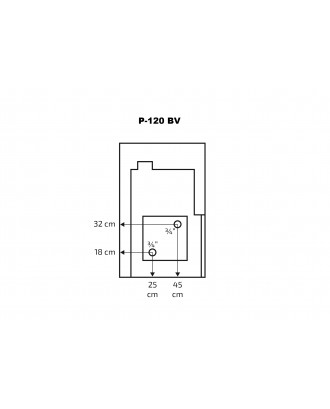Stufa per sauna – Scaldabagno SKAMET P-120BVGL - sinistra STUFE A LEGNA PER SAUNA