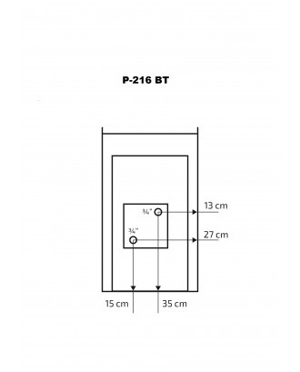 Scaldabagno per sauna – P-216BTGL Scaldabagno - indietro STUFE A LEGNA PER SAUNA