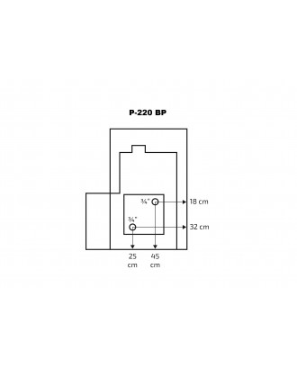 Stufa per sauna – P-220BPGL Scaldabagno - destra STUFE A LEGNA PER SAUNA