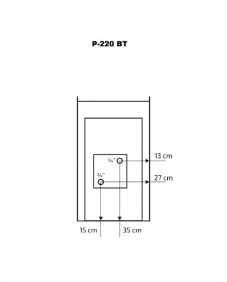 Scaldabagno per sauna – P-220BTGL Scaldabagno - indietro STUFE A LEGNA PER SAUNA