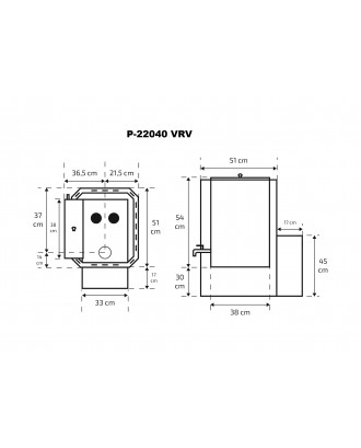 Riscaldatore per sauna Skamet – P-22040 VRV, Scaldabagno - , con vetro STUFE A LEGNA PER SAUNA
