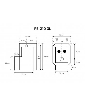 Stufa per sauna SKAMET PS-210GL STUFE A LEGNA PER SAUNA