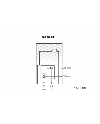 Stufa per sauna SKAMET S-120BPGL, Scaldabagno - destra STUFE A LEGNA PER SAUNA