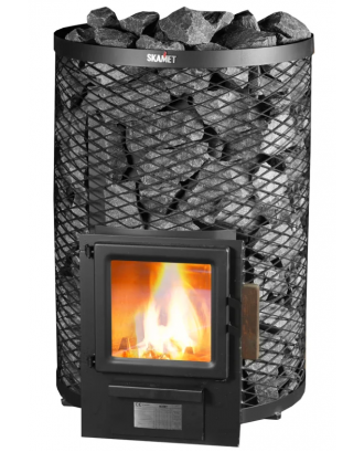 Riscaldatore per sauna Skamet – SY116, con vetro STUFE A LEGNA PER SAUNA