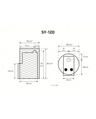 Stufa per sauna SKAMET SY-120 GL con vetro STUFE A LEGNA PER SAUNA