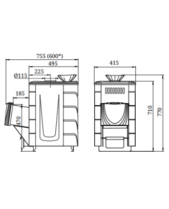 Stufa per sauna TMF Geyzer Mini 2016 Inox SSDG CSB antracite (35101) Stufe per sauna TMF