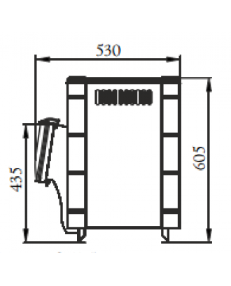Stufa sauna TMF Osa Inox Antracite, canale corto, porta in ferro (25711) Stufe per sauna TMF