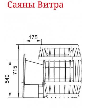 Stufa per sauna TMF Sayany Carbon Vitra CE (29301) Stufe per sauna TMF