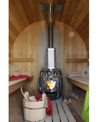 Stufa per sauna TMF Sayany Carbon, porta in ferro CE (29300) Stufe per sauna TMF