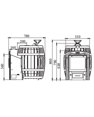 Stufa per sauna TMF Sayany II Carbon Vitra (36001) Stufe per sauna TMF