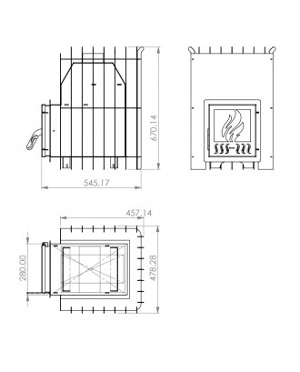 STUFA SAUNA TEPLODAR ETNA 12 CON FOCOLARE BASSO E PORTA IN VETRO STUFE A LEGNA PER SAUNA