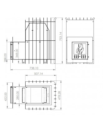 STUFA SAUNA TEPLODAR ETNA 18 CON ANTE IN VETRO STUFE A LEGNA PER SAUNA