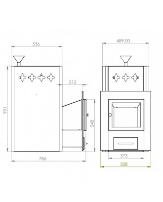 STUFA PER SAUNA TEPLODAR HOTROCK 30 PRO PANORAMA CON GENERATORE DI VAPORE STUFE A LEGNA PER SAUNA