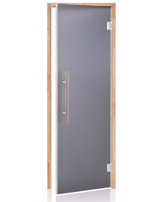Porta sauna Ad LUX, ontano, grigio opaco 90x190cm PORTE SAUNA
