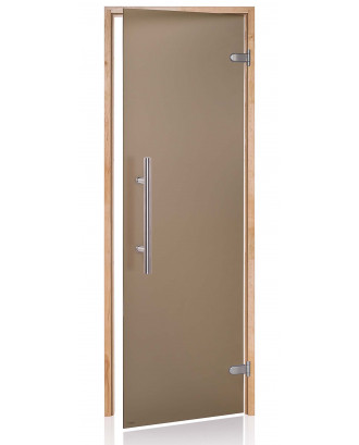 Porta sauna Ad Premium Light, ontano, bronzo opaco 70x190cm