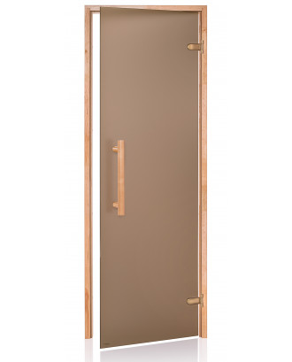 Porta sauna annuncio naturale, ontano, bronzo opaco, 70x200 cm PORTE SAUNA