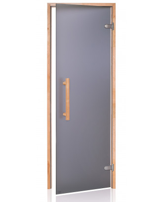 Porta sauna annuncio naturale, ontano, grigio opaco, 90x200 cm