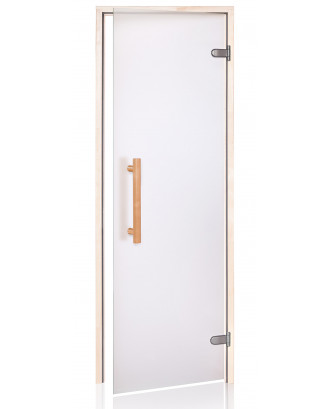 Annuncio porta sauna naturale, pioppo tremulo, trasparente opaco, 90x190 cm