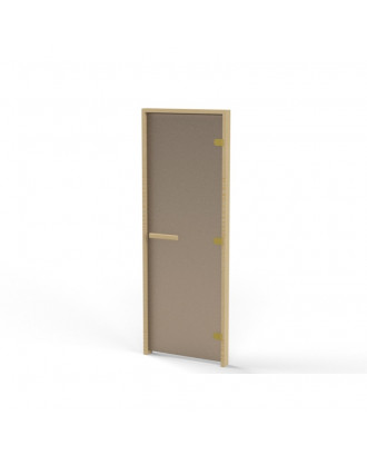 Porta per sauna, pino, vetro bronzo opaco 8 mm, 70x180 cm PORTE SAUNA