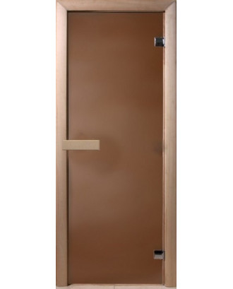 Porta per sauna, pino, vetro bronzo opaco 6 mm, 70x180 cm, magnete