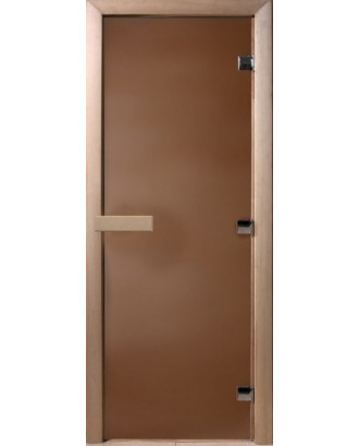 Porta della sauna, ontano, vetro bronzo opaco 8 mm, 70x190 cm, magnete