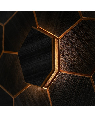 Elemento decorativo Royal Black Thermo, Abachi, LED ILLUMINAZIONE SAUNA E HAMMAM
