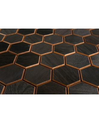 Pannelli decorativi in legno Hexa S Thermo Black, Abachi LEGNO PER SAUNA