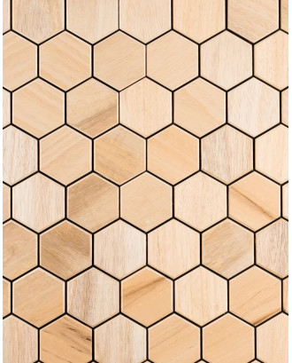 Pannelli decorativi in legno Hexa S Light, Abachi LEGNO PER SAUNA