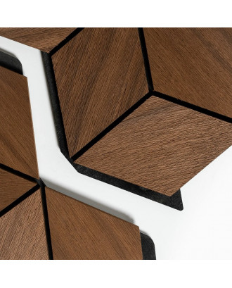 Pannelli decorativi in legno Hexa XL Thermo Rhombus, Abachi LEGNO PER SAUNA