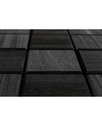 Pannelli decorativi in legno quadrati neri termoisolanti, Abachi LEGNO PER SAUNA