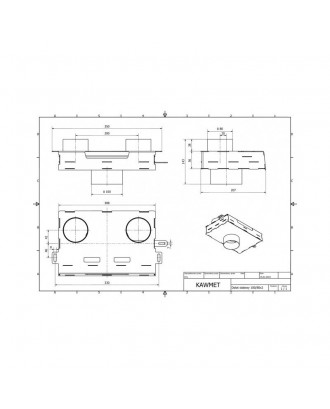 Adattatore in Acciaio per Fornitura Aria Esterna ai Caminetti W16 - W17 ECO CAMINETTI